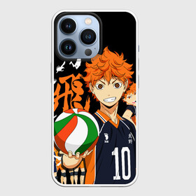 Чехол для iPhone 13 Pro с принтом Команда Сёё Хинаты и он сам в Курске,  |  | anime | haikyu | haikyuu | karasuno | аниме | волейбол | ворон | карасуно | манга | мяч | сёё хината