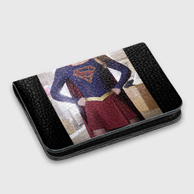 Картхолдер с принтом с принтом Супергёрл в Курске, натуральная матовая кожа | размер 7,3 х 10 см; кардхолдер имеет 4 кармана для карт; | Тематика изображения на принте: supergirl | подарок | сериал | супергерл