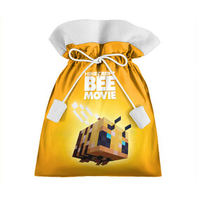 Подарочный 3D мешок с принтом Minecraft bee movie в Курске, 100% полиэстер | Размер: 29*39 см | Тематика изображения на принте: 