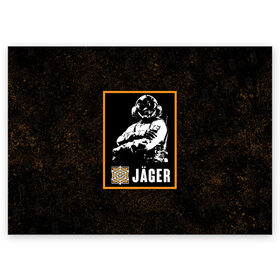 Поздравительная открытка с принтом Jager в Курске, 100% бумага | плотность бумаги 280 г/м2, матовая, на обратной стороне линовка и место для марки
 | jager | r6s | rainbow six siege | оперативник | персонаж | ягер