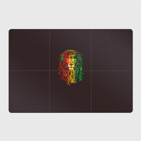 Магнитный плакат 3Х2 с принтом Bob lion в Курске, Полимерный материал с магнитным слоем | 6 деталей размером 9*9 см | bob_marley | dreadlocks | hippie | jamaica | lion | reggae | боб марли | дреды | регги | хиппи | ямайка