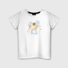 Детская футболка хлопок с принтом Алиса в Стране чудес в Курске, 100% хлопок | круглый вырез горловины, полуприлегающий силуэт, длина до линии бедер | alice | alice in wonderland | vdosadir | алиса | алиса в стране чудес
