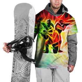 Накидка на куртку 3D с принтом CS GO Neon в Курске, 100% полиэстер |  | Тематика изображения на принте: 