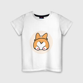 Детская футболка хлопок с принтом Типичный Корги в Курске, 100% хлопок | круглый вырез горловины, полуприлегающий силуэт, длина до линии бедер | корги | собака
