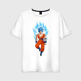 Женская футболка хлопок Oversize с принтом Dragon Ball Z в Курске, 100% хлопок | свободный крой, круглый ворот, спущенный рукав, длина до линии бедер
 | 