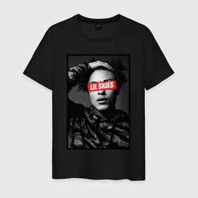 Мужская футболка хлопок с принтом LIL SKIES Rapper в Курске, 100% хлопок | прямой крой, круглый вырез горловины, длина до линии бедер, слегка спущенное плечо. | 