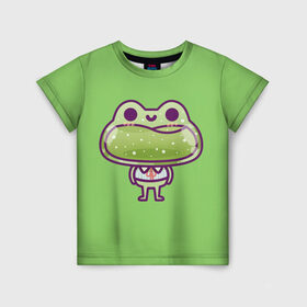 Детская футболка 3D с принтом Стеклянная лягушка в Курске, 100% гипоаллергенный полиэфир | прямой крой, круглый вырез горловины, длина до линии бедер, чуть спущенное плечо, ткань немного тянется | Тематика изображения на принте: animal | frog | животные | звери | лягушка | стеклянная лягушка
