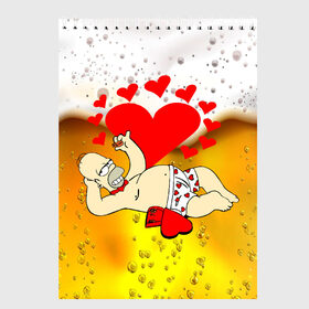Скетчбук с принтом Любвеобильный Гомер в Курске, 100% бумага
 | 48 листов, плотность листов — 100 г/м2, плотность картонной обложки — 250 г/м2. Листы скреплены сверху удобной пружинной спиралью | 14 февраля | love | the 14th of february | valentine | гомер симпсон | день влюбленных | любовь | святой валентин