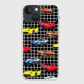 Чехол для iPhone 13 mini с принтом Гоночные тачки в Курске,  |  | adrenalin | auto | boy | car | machine | racing | speed | speed racer | sport | sport car | автомобили | адреналин | водитель | гонки | гоночные | гонщик | клетка | клетчатый | мальчикам | машины | мужчинам | пацанские | скорость