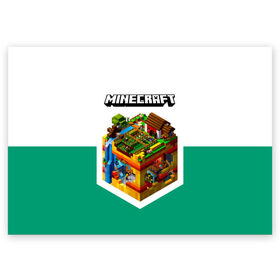 Поздравительная открытка с принтом Minecraft в Курске, 100% бумага | плотность бумаги 280 г/м2, матовая, на обратной стороне линовка и место для марки
 | minecraft | алекс | белый | блоки | ведьма | взрывчатка | визера | волк | гаст | добывать | дракон | зеленый куб | зомби | игра | крафт | крипер | кубики | лошадка | майн | майнкрафт | манкрафт | овечка | оцелот