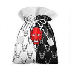 Подарочный 3D мешок с принтом DEMON BLACK/WHITE 2 в Курске, 100% полиэстер | Размер: 29*39 см | fashion | fire | game | hip hop | rap | street style | top | игра | мода | огонь | рэп | топ | уличный стиль | хип хоп