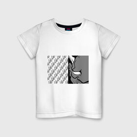 Детская футболка хлопок с принтом DEMON BLACK WHITE в Курске, 100% хлопок | круглый вырез горловины, полуприлегающий силуэт, длина до линии бедер | fashion | fire | game | hip hop | rap | street style | top | игра | мода | огонь | рэп | топ | уличный стиль | хип хоп