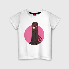 Детская футболка хлопок с принтом Девушка эндермен в Курске, 100% хлопок | круглый вырез горловины, полуприлегающий силуэт, длина до линии бедер | enderman | girl | аниме | девочка | майнкрафт