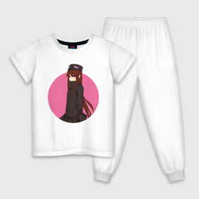 Детская пижама хлопок с принтом Девушка эндермен в Курске, 100% хлопок |  брюки и футболка прямого кроя, без карманов, на брюках мягкая резинка на поясе и по низу штанин
 | enderman | girl | аниме | девочка | майнкрафт