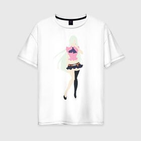 Женская футболка хлопок Oversize с принтом Элизабет в Курске, 100% хлопок | свободный крой, круглый ворот, спущенный рукав, длина до линии бедер
 | anime | the seven deadly sins | аниме | богиня | мультик | стигма | элизабет