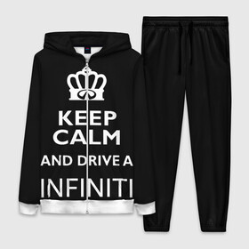 Женский костюм 3D с принтом Drive a INFINITI в Курске,  |  | 35 | auto | car | fx35 | infinity | keep calm | qx80 | sport | авто | автомобиль | водитель | гонщик | инфинити | королевский | король | корона | лого | логотип | любитель | марка | машина | подарок | рейсер