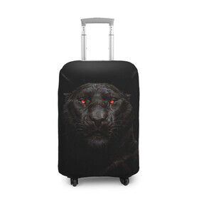 Чехол для чемодана 3D с принтом ПАНТЕРА в Курске, 86% полиэфир, 14% спандекс | двустороннее нанесение принта, прорези для ручек и колес | animal | black | cat | dark | hunter | pantera | strong | глаза | грация | животные | звери | кошки | красота | пантера | сила | хищник