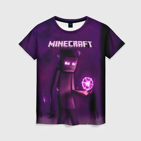 Женская футболка 3D с принтом Minecraft Слендермен в Курске, 100% полиэфир ( синтетическое хлопкоподобное полотно) | прямой крой, круглый вырез горловины, длина до линии бедер | minecraft | алекс | белый | блоки | ведьма | взрывчатка | визера | волк | гаст | добывать | дракон | зеленый куб | зомби | игра | крафт | крипер | кубики | лошадка | майн | майнкрафт | манкрафт | овечка | оцелот