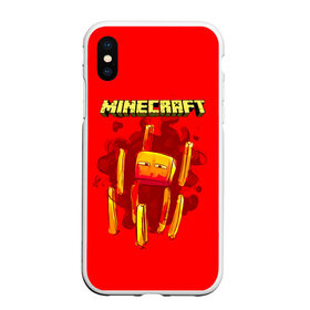 Чехол для iPhone XS Max матовый с принтом Minecraft в Курске, Силикон | Область печати: задняя сторона чехла, без боковых панелей | minecraft | алекс | белый | блоки | ведьма | взрывчатка | визера | волк | гаст | добывать | дракон | зеленый куб | зомби | игра | крафт | крипер | кубики | лошадка | майн | майнкрафт | манкрафт | овечка | оцелот