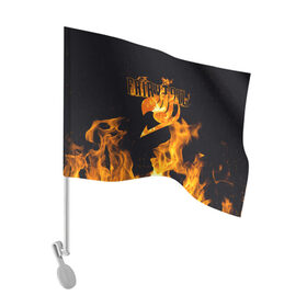 Флаг для автомобиля с принтом Сказка о хвосте феи в Курске, 100% полиэстер | Размер: 30*21 см | fairy tail | аниме | огонь | пламя | сказка о хвосте феи | хвост феи