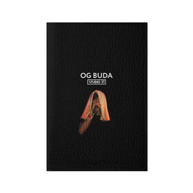 Обложка для паспорта матовая кожа с принтом OG Buda в Курске, натуральная матовая кожа | размер 19,3 х 13,7 см; прозрачные пластиковые крепления | melon music | og buda | опг сити | русский рэп | рэп | тюмень | хип хоп