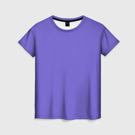 Женская футболка 3D с принтом Аспидно-синий в Курске, 100% полиэфир ( синтетическое хлопкоподобное полотно) | прямой крой, круглый вырез горловины, длина до линии бедер | без дизайна | без картинки | одноцветные | синий