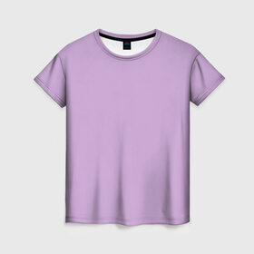Женская футболка 3D с принтом Глициниевый цвет (без рисунка) в Курске, 100% полиэфир ( синтетическое хлопкоподобное полотно) | прямой крой, круглый вырез горловины, длина до линии бедер | глициниевый | однотонный | пурпурный | розовый | фиолетовый | цвет