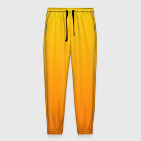 Мужские брюки 3D с принтом Оранжевый градиент в Курске, 100% полиэстер | манжеты по низу, эластичный пояс регулируется шнурком, по бокам два кармана без застежек, внутренняя часть кармана из мелкой сетки | Тематика изображения на принте: градиент | желтый | оранжевый | цвет