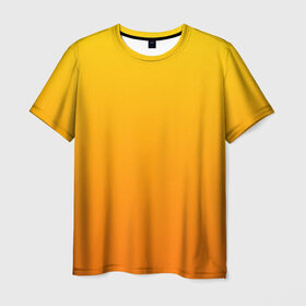 Мужская футболка 3D с принтом Оранжевый градиент в Курске, 100% полиэфир | прямой крой, круглый вырез горловины, длина до линии бедер | Тематика изображения на принте: градиент | желтый | оранжевый | цвет