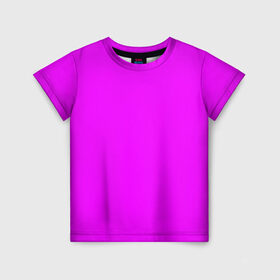 Детская футболка 3D с принтом Маджента (без рисунка) в Курске, 100% гипоаллергенный полиэфир | прямой крой, круглый вырез горловины, длина до линии бедер, чуть спущенное плечо, ткань немного тянется | маджента | однотонный | пурпурный | розовый | фиолетовый | фуксия | цвет