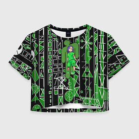 Женская футболка Crop-top 3D с принтом Билли Айлиш в Курске, 100% полиэстер | круглая горловина, длина футболки до линии талии, рукава с отворотами | be | billie | billie eilish | blohsh | ghoul | билли | билли айлиш