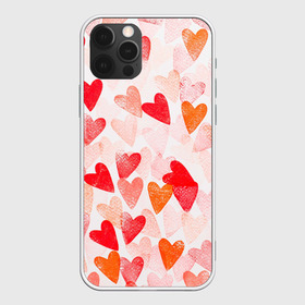 Чехол для iPhone 12 Pro Max с принтом Ванильные сердечки в Курске, Силикон |  | 14 февраля | 8 марта | love | девочки | день святого валентина | женская | любовь | подружке | сердечки