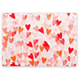 Поздравительная открытка с принтом Ванильные сердечки в Курске, 100% бумага | плотность бумаги 280 г/м2, матовая, на обратной стороне линовка и место для марки
 | 14 февраля | 8 марта | love | девочки | день святого валентина | женская | любовь | подружке | сердечки
