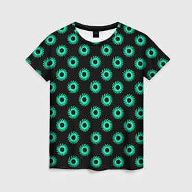 Женская футболка 3D с принтом Сфера паттерн в Курске, 100% полиэфир ( синтетическое хлопкоподобное полотно) | прямой крой, круглый вырез горловины, длина до линии бедер | геометрия | иллюзия | круг | орнамент | узор