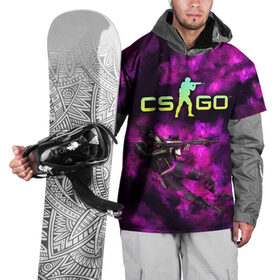 Накидка на куртку 3D с принтом CS GO Purple madness в Курске, 100% полиэстер |  | Тематика изображения на принте: counter strike | cs go | дым | контра | кс го | фиолетовый