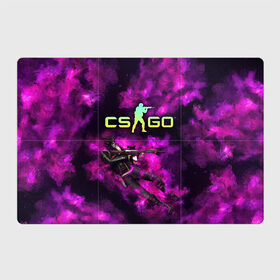 Магнитный плакат 3Х2 с принтом CS GO Purple madness в Курске, Полимерный материал с магнитным слоем | 6 деталей размером 9*9 см | counter strike | cs go | дым | контра | кс го | фиолетовый