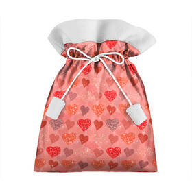 Подарочный 3D мешок с принтом Сердечки в Курске, 100% полиэстер | Размер: 29*39 см | 14 февраля | 8 марта | love | девочки | день святого валентина | женская | любовь | подружке | сердечки