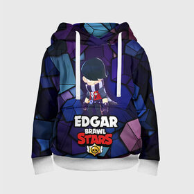 Детская толстовка 3D с принтом BRAWL STARS EDGAR в Курске, 100% полиэстер | двухслойный капюшон со шнурком для регулировки, мягкие манжеты на рукавах и по низу толстовки, спереди карман-кенгуру с мягким внутренним слоем | 8 bit | brawl stars | byron | colette | crow | edgar | gale | leon | max | mr.p | sally leon | shark | virus 8 bit | werewolf leon | акула | байрон | берли | бравл старс | ворон | коллет | макс | оборотень | эдгар