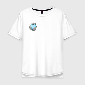 Мужская футболка хлопок Oversize с принтом Ламантин в Курске, 100% хлопок | свободный крой, круглый ворот, “спинка” длиннее передней части | Тематика изображения на принте: ламантин | любовь | мило | парная | сердечко | сердце