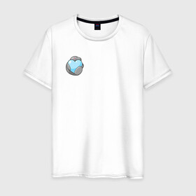 Мужская футболка хлопок с принтом Ламантин в Курске, 100% хлопок | прямой крой, круглый вырез горловины, длина до линии бедер, слегка спущенное плечо. | ламантин | любовь | мило | парная | сердечко | сердце
