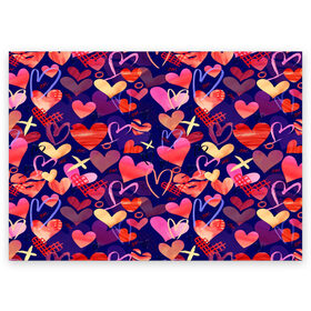 Поздравительная открытка с принтом Love в Курске, 100% бумага | плотность бумаги 280 г/м2, матовая, на обратной стороне линовка и место для марки
 | 14 february | 14 февраля | h | heart | love day | valentines day | валентин | день валентина | день влюбленных | день святого | день святого валентина | любовь | праздник | сердечко | сердце | февраль