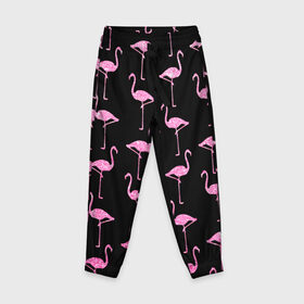 Детские брюки 3D с принтом Фламинго | Чёрная в Курске, 100% полиэстер | манжеты по низу, эластичный пояс регулируется шнурком, по бокам два кармана без застежек, внутренняя часть кармана из мелкой сетки | birds | drawing | fashion | feathers | flamingo | graphics | illustration | pink | stand | style | wings | youth | графика | иллюстрация | картинка | клюв | красивые | крылья | мода | молодежная | перья | птицы | рисунок | розовый | стиль | стоят