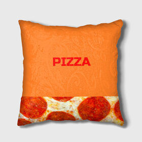 Подушка 3D с принтом Pizza в Курске, наволочка – 100% полиэстер, наполнитель – холлофайбер (легкий наполнитель, не вызывает аллергию). | состоит из подушки и наволочки. Наволочка на молнии, легко снимается для стирки | еда. | пепперони | пицца