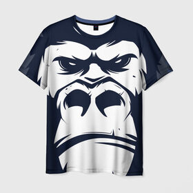Мужская футболка 3D с принтом Горилла в Курске, 100% полиэфир | прямой крой, круглый вырез горловины, длина до линии бедер | горилла | иллюстрация | молодежь | подарок | скейт | тренд