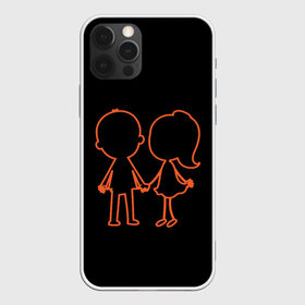 Чехол для iPhone 12 Pro Max с принтом Я тебя лю в Курске, Силикон |  | 14 февраля | love | любовь | мальчик с девочкой | сердечки