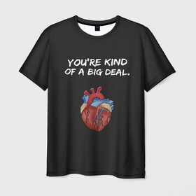 Мужская футболка 3D с принтом Большое сердце в Курске, 100% полиэфир | прямой крой, круглый вырез горловины, длина до линии бедер | angel | cupid | day | happy | heart | love | rose | valentine | valentines | ангел | валентин | валентина | валентинка | день | купидон | любовь | святого | святой | сердце