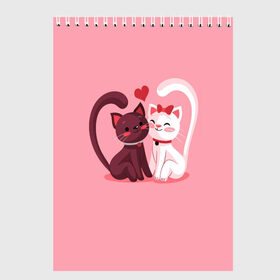 Скетчбук с принтом Happy Valentines Day в Курске, 100% бумага
 | 48 листов, плотность листов — 100 г/м2, плотность картонной обложки — 250 г/м2. Листы скреплены сверху удобной пружинной спиралью | angel | cat | cats | cupid | day | happy | heart | love | rose | valentine | valentines | ангел | валентин | валентина | валентинка | день | кошки | купидон | любовь | святого | святой | сердце