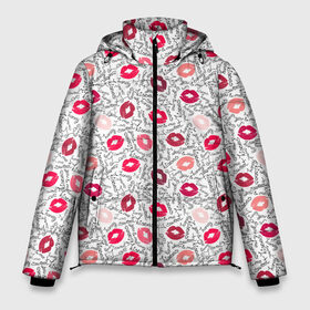 Мужская зимняя куртка 3D с принтом Поцелуи в Курске, верх — 100% полиэстер; подкладка — 100% полиэстер; утеплитель — 100% полиэстер | длина ниже бедра, свободный силуэт Оверсайз. Есть воротник-стойка, отстегивающийся капюшон и ветрозащитная планка. 

Боковые карманы с листочкой на кнопках и внутренний карман на молнии. | Тематика изображения на принте: love | амур | афродита | валентинка | влюбленность | вторая половинка | купидон | любовь | нежность | отношения | подарок любви | поцелуй | праздник любви | романтика | свадьба | свидание | семья