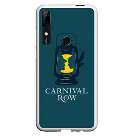 Чехол для Honor P Smart Z с принтом Карнивал Роу - Carnival Row в Курске, Силикон | Область печати: задняя сторона чехла, без боковых панелей | Тематика изображения на принте: carnival row | волшебный | исторический | карнивал роу | крылья | лампа | лого | логотип | подарок | сериал | сказка | фея | шляпа