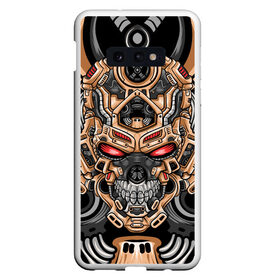 Чехол для Samsung S10E с принтом CyberSkull в Курске, Силикон | Область печати: задняя сторона чехла, без боковых панелей | cyberpunk | evil | head | mask | mechanical | rage | robot | skull | арт | гнев | голова | демон | дьявол | злой | киберпанк | маска | механический | монстр | робот | рога | самурай | череп